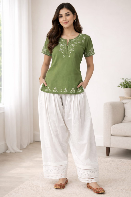 White - Farshi shalwar