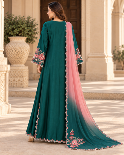 Emerald Rose Kaftan Set ✨